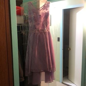 Joy Kids Girls Purple Floral Formal Sleeveless Fit & Flare Dress Size 20